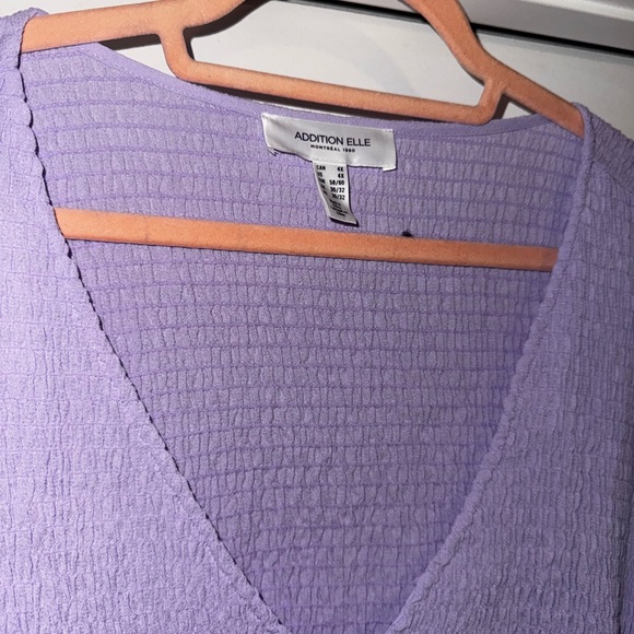 Addition Elle Lilac V-Neck Blouse - Picture 3 of 3